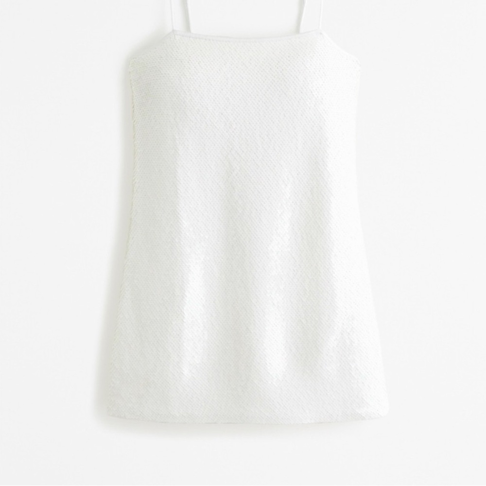 Abercrombie & Fitch - White Sequin Mini Dress